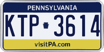 PA license plate KTP3614