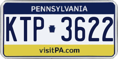 PA license plate KTP3622