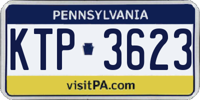 PA license plate KTP3623