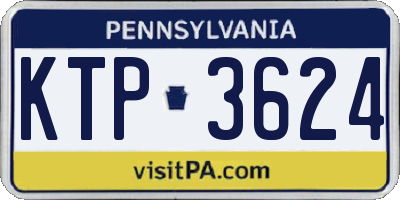 PA license plate KTP3624