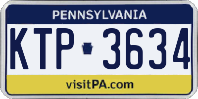 PA license plate KTP3634