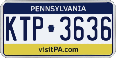 PA license plate KTP3636