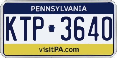 PA license plate KTP3640