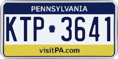 PA license plate KTP3641