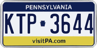 PA license plate KTP3644