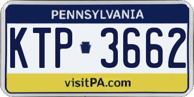 PA license plate KTP3662
