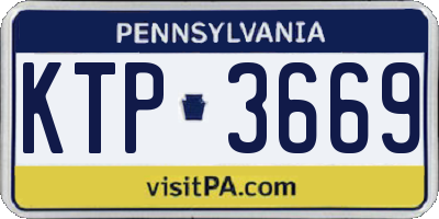 PA license plate KTP3669