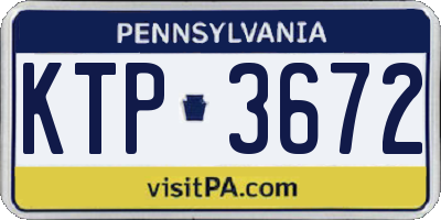 PA license plate KTP3672