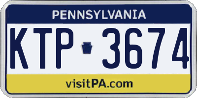 PA license plate KTP3674