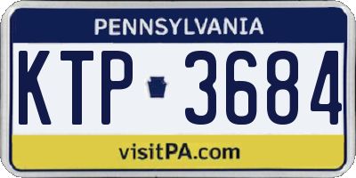 PA license plate KTP3684