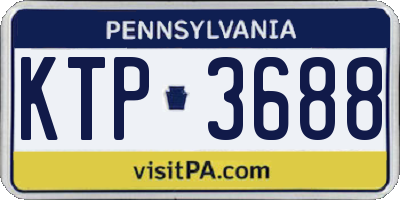 PA license plate KTP3688