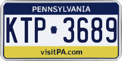 PA license plate KTP3689