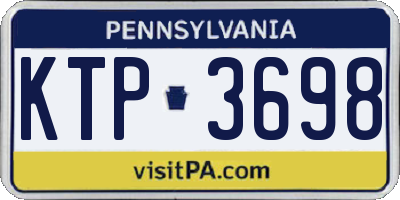 PA license plate KTP3698