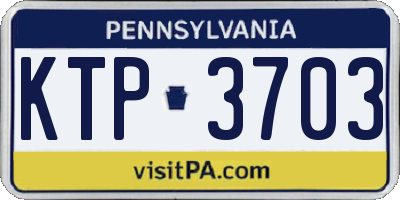 PA license plate KTP3703