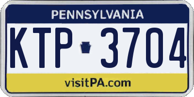 PA license plate KTP3704