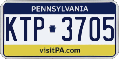 PA license plate KTP3705