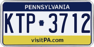 PA license plate KTP3712