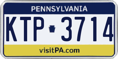 PA license plate KTP3714