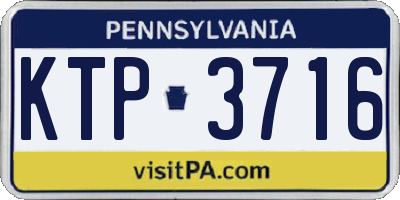 PA license plate KTP3716
