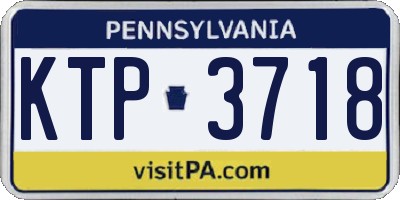 PA license plate KTP3718