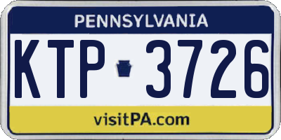 PA license plate KTP3726