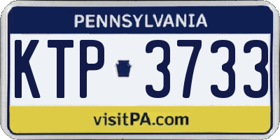 PA license plate KTP3733