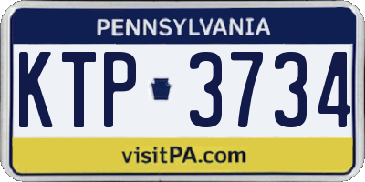 PA license plate KTP3734