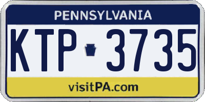 PA license plate KTP3735