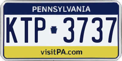 PA license plate KTP3737