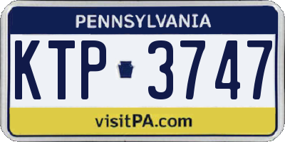 PA license plate KTP3747