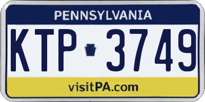 PA license plate KTP3749