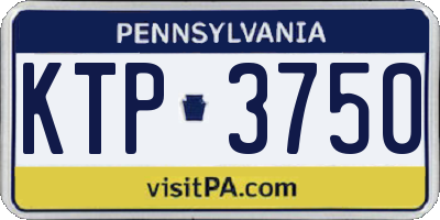 PA license plate KTP3750