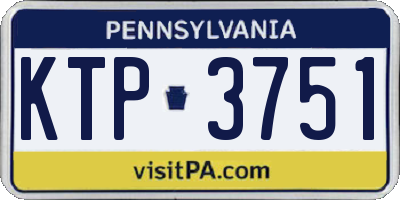 PA license plate KTP3751