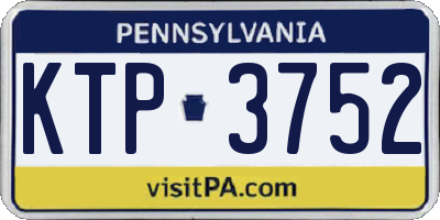 PA license plate KTP3752