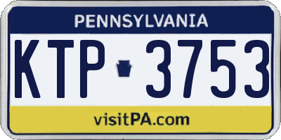 PA license plate KTP3753