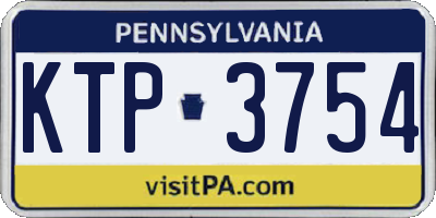 PA license plate KTP3754