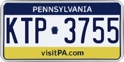 PA license plate KTP3755
