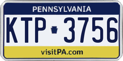 PA license plate KTP3756