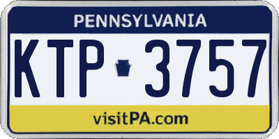 PA license plate KTP3757