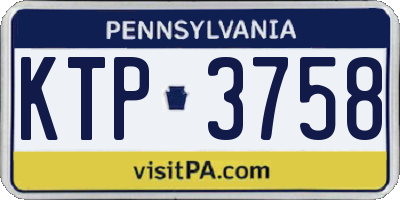 PA license plate KTP3758