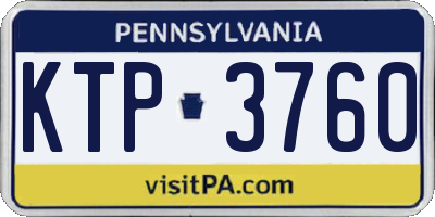 PA license plate KTP3760