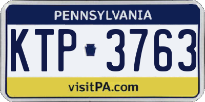 PA license plate KTP3763