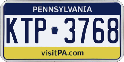 PA license plate KTP3768