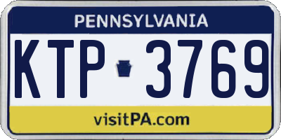 PA license plate KTP3769