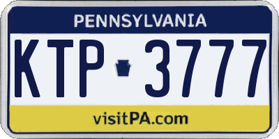 PA license plate KTP3777