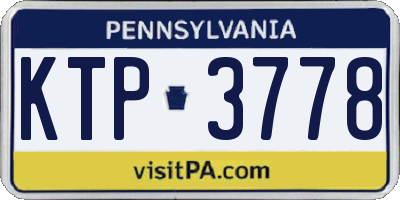 PA license plate KTP3778