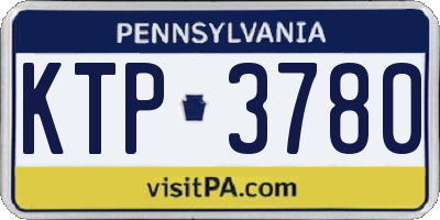 PA license plate KTP3780