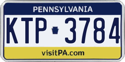 PA license plate KTP3784