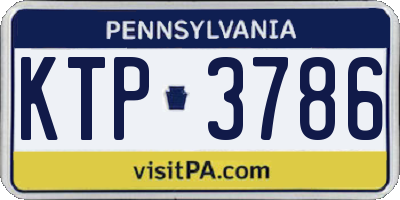 PA license plate KTP3786