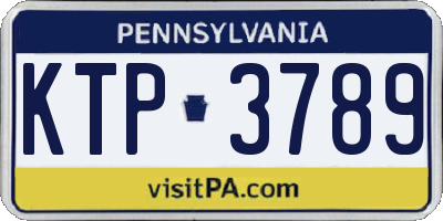 PA license plate KTP3789